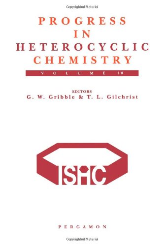 Beispielbild fr Progress in Heterocyclic Chemistry, Volume 10: A critical review of the 1997 literature preceded by two chapters on current heterocyclic topics zum Verkauf von Zubal-Books, Since 1961