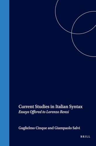 Beispielbild fr Current studies in Italian syntax. essays offered to Lorenzo Renzi. zum Verkauf von Bokel - Antik