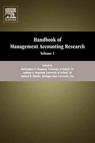 9780080445649: Handbook of Management Accounting Research, Vol. 1