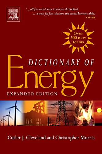 Imagen de archivo de Dictionary of Energy a la venta por Better World Books