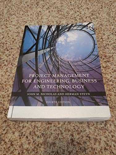 Stock image for Project Management for Engineering, Business and Technology for sale by Better World Books