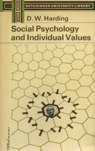 9780090426324: Social Psychology and Individual Values