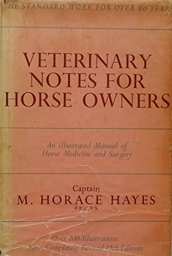 Stock image for Veterinary Notes for Horse Owners; an illustrated manual of horse medicine and surgery for sale by GF Books, Inc.