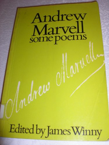 Imagen de archivo de SOME POEMS BY ANDREW MARVELL a la venta por AwesomeBooks