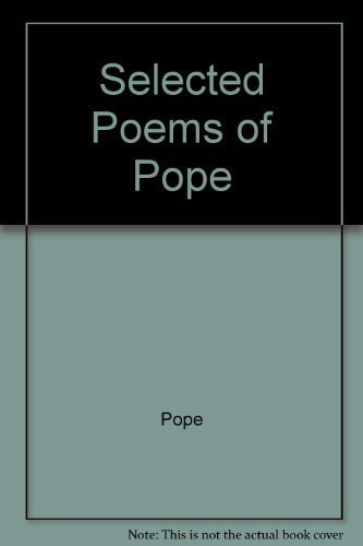 Stock image for Selected Poems of Pope for sale by The London Bookworm