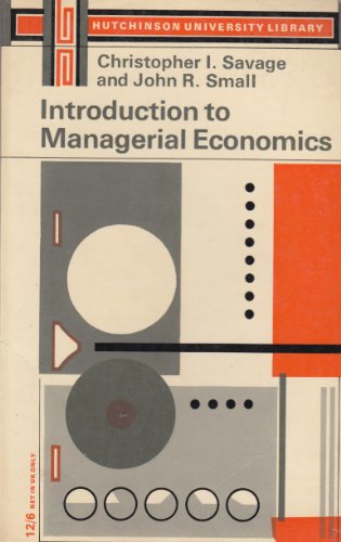 Beispielbild fr Introduction to Managerial Economics zum Verkauf von Anybook.com