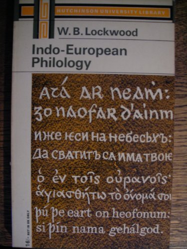 Stock image for Indo-European Philology (Univ. Lib.) for sale by Front Cover Books
