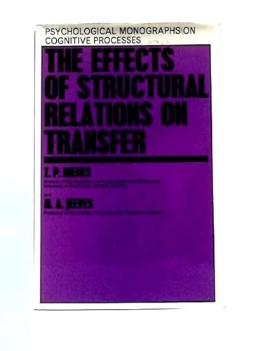 The Effects of Structural Relations on Transfer. Psychological Monographs on Cognitive Processes, vol. 2. - Dienes, Z.P. and M.A. Jeeves