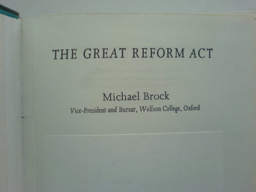 9780091159108: Great Reform Act (University Library)