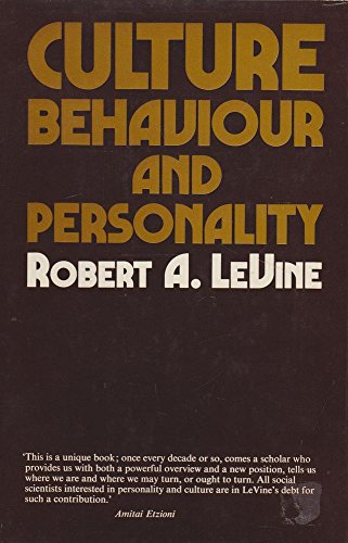 Beispielbild fr Culture, behaviour and personality zum Verkauf von monobooks