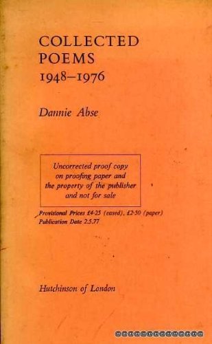9780091284701: Collected Poems of Dannie Abse 1948-1976