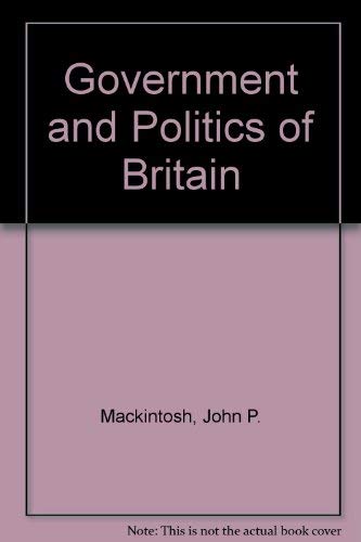 Stock image for Government and Politics of Britain for sale by AwesomeBooks