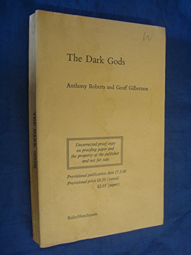 Imagen de archivo de The Dark Gods a la venta por bmyguest books
