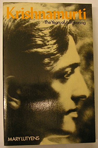 Stock image for Krishnamurti-The Years of Awakening for sale by Green Street Books