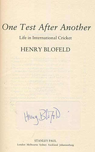 Stock image for ONE TEST AFTER ANOTHER : LIFE IN INTERNATIONAL CRICKET for sale by Barclay Books