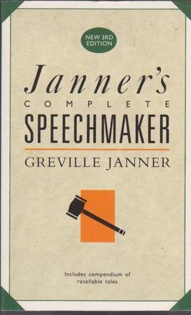 Janner's Complete Speechmaker (9780091739737) by Greville Janner