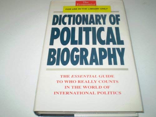 Beispielbild fr DICTIONARY OF POLITICAL BIOGRAPHY. zum Verkauf von Cambridge Rare Books