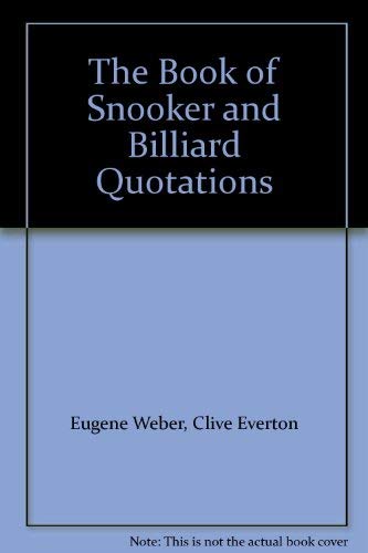 9780091776206: The Book of Snooker and Billiard Quotations
