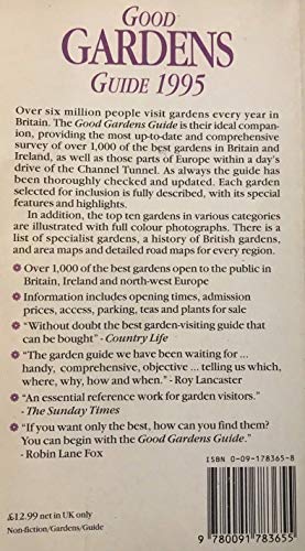 Beispielbild fr Good Gardens Guide 1995: Over 1, 000 of the Best Gardens in the British Isles and Europe zum Verkauf von Reuseabook