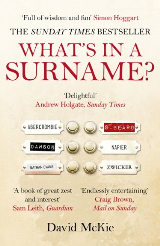 Imagen de archivo de What's in a Surname?: A Journey from Abercrombie to Zwicker a la venta por ThriftBooks-Atlanta