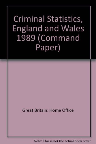 9780101132220: Criminal Statistics, England and Wales: No. 1322 (Command Paper)