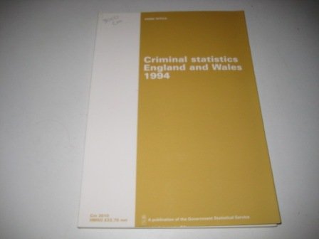 Stock image for Criminal Statistics, England and Wales: Statistics Relating to Crime and Criminal Proceedings for the Year (Command Paper) for sale by Phatpocket Limited