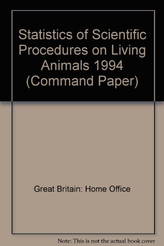 9780101301220: Statistics of Scientific Procedures on Living Animals: No. 3012 (Command Paper)