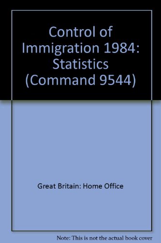 9780101954402: Control of Immigration: Statistics (Command 9544)