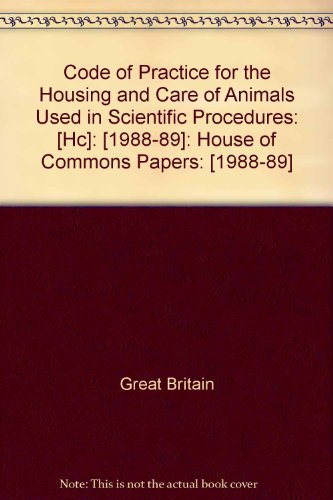 Stock image for Code of Practice for the Housing and Care of Animals Used in Scientific Procedures for sale by The Book Exchange