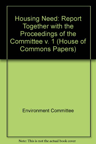 9780102150964: Report Together with the Proceedings of the Committee (v. 1)