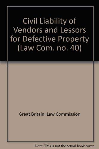 9780102184716: Civil liability of vendors and lessors for defective premises