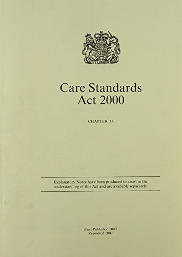 Beispielbild fr Care Standards ACT 2000 zum Verkauf von Better World Books Ltd