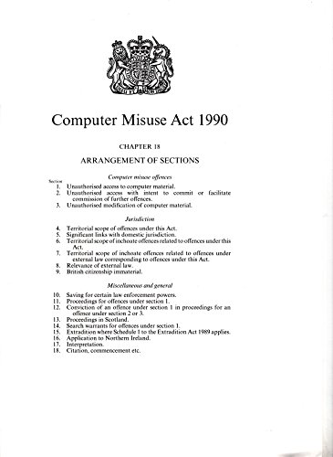 9780105418900: Computer Misuse Act 1990: Elizabeth II. Chapter 18