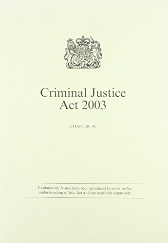 9780105444039: Criminal Justice Act 2003: Elizabeth II. Chapter 44
