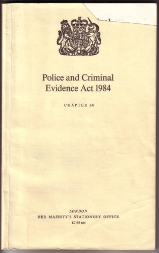 Imagen de archivo de Police and Criminal Evidence Act 1984 Chapter 60 a la venta por Ryde Bookshop Ltd