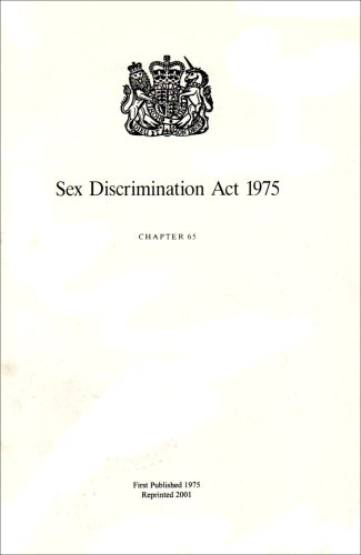 9780105465751: Sex Discrimination Act 1975: Elizabeth II. Chapter 65