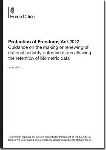 9780108512490: Protection of Freedoms Act 2012: guidance on the making or renewing of national security determinations allowing the retention of biometric data