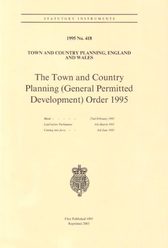9780110525068: Town and Country Planning (General Permitted Development) Order 1995: Town and Country Planning, England and Wales