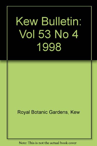 9780112501251: Kew Bulletin: Vol 53 No 4 1998