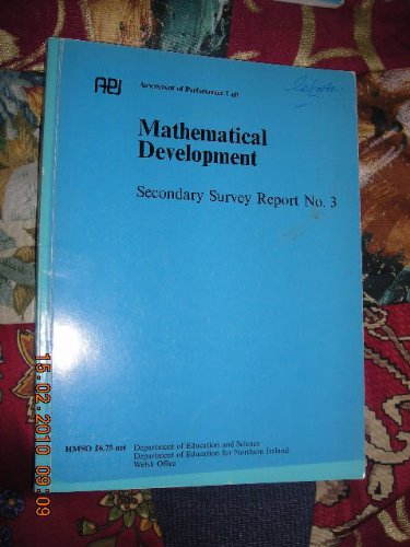 9780112705185: Secondary Survey, 3 (Mathematical Development: England and Wales)