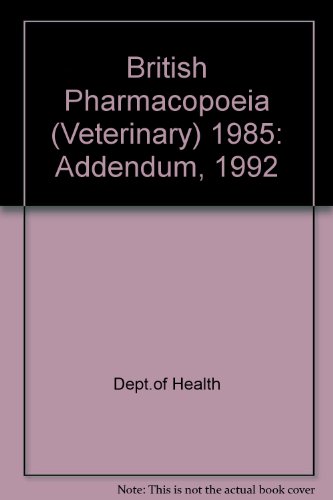 9780113214587: Addendum, 1992 (British Pharmacopoeia (Veterinary))