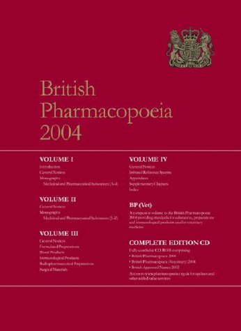 Stock image for British Pharmacopoeia 2004 (Volume 1) for sale by Anybook.com