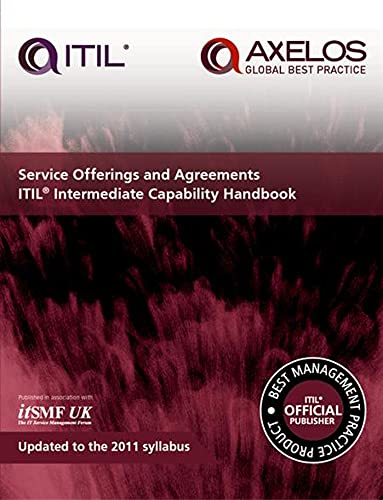 9780113314492: Service offerings and agreements ITIL 2011 intermediate capability handbook (single copy): Itil Intermediate Capability Handbook