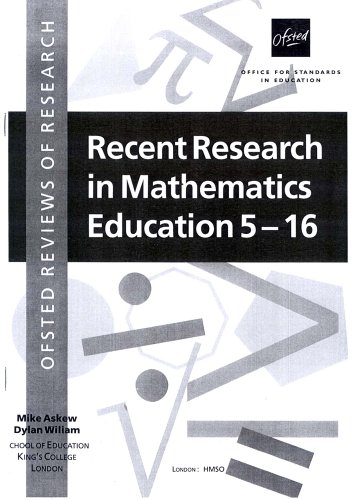 9780113500499: Recent Research in Mathematics Education 5-16