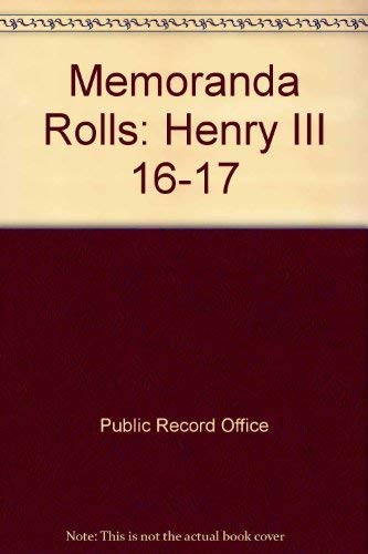 9780114402044: Henry III (16-17) (Memoranda Rolls)