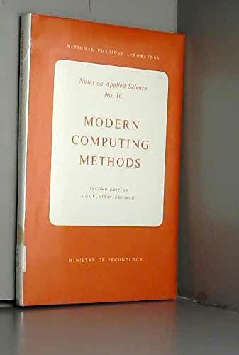 9780114800178: Modern Computing Methods (Notes on Applied Science)