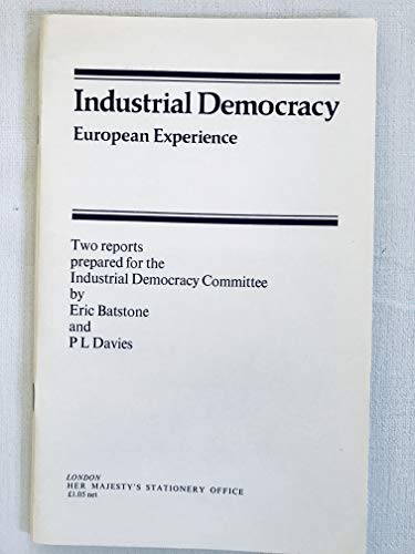 9780115117671: Industrial Democracy: European Experience