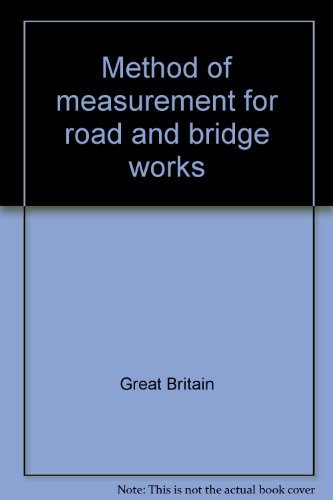 9780115502095: Method of measurement for road and bridge works