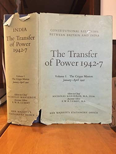 9780115800160: The Cripps Mission, Jan.-April, 1942 (v. 1) (Transfer of Power in India, 1942-47)