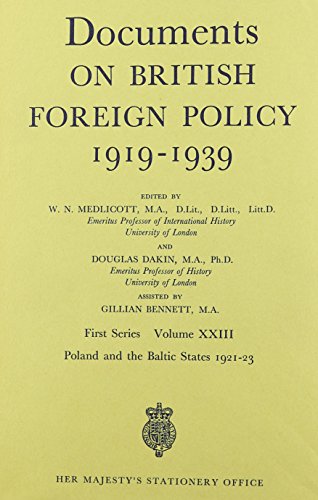 9780115915567: Poland and the Baltic states, March 1921-Dec. 1923 (Documents on British foreign policy, 1919-39. 1st series)